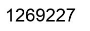 Number 1269227 black image