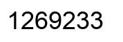 Number 1269233 black image