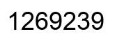 Number 1269239 black image