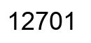 Número 12701 imagen negro
