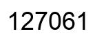 Number 127061 black image