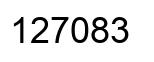 Number 127083 black image
