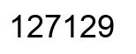 Número 127129 imagen negro