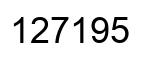 Number 127195 black image
