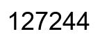 Number 127244 black image