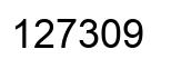 Number 127309 black image
