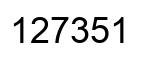 Number 127351 black image