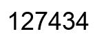 Number 127434 black image