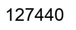 Number 127440 black image