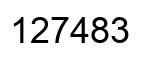 Número 127483 imagen negro
