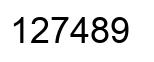 Número 127489 imagen negro