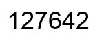 Número 127642 imagen negro