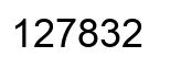 Number 127832 black image