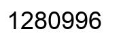 Number 1280996 black image