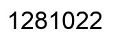 Number 1281022 black image