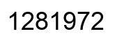 Number 1281972 black image