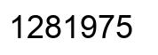 Number 1281975 black image