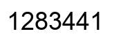 Number 1283441 black image