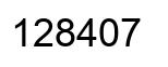 Number 128407 black image