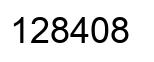 Number 128408 black image