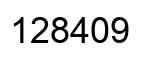 Number 128409 black image