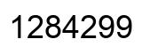 Number 1284299 black image