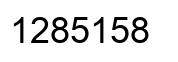 Number 1285158 black image