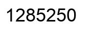 Number 1285250 black image