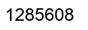 Number 1285608 black image