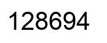 Número 128694 imagen negro