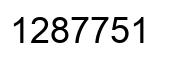 Number 1287751 black image