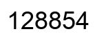 Number 128854 black image