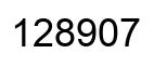 Number 128907 black image
