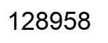 Número 128958 imagen negro