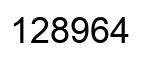 Number 128964 black image