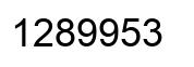 Number 1289953 black image