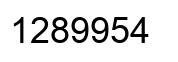 Number 1289954 black image