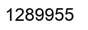 Number 1289955 black image