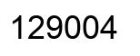 Number 129004 black image