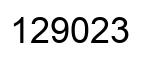 Número 129023 imagen negro