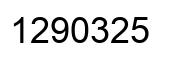 Number 1290325 black image