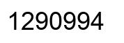 Number 1290994 black image