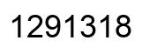 Number 1291318 black image
