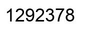 Number 1292378 black image