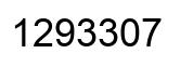 Number 1293307 black image