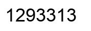 Number 1293313 black image