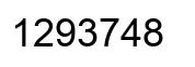 Number 1293748 black image