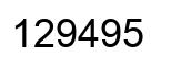 Number 129495 black image