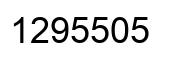 Number 1295505 black image