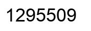 Number 1295509 black image